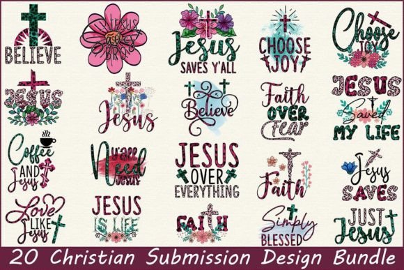 Christian Submission Design Bundle: Graphics for Crafts