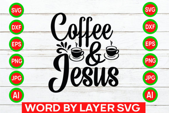 Coffee Jesus SVG Cut File: Graphics for Faith Crafts