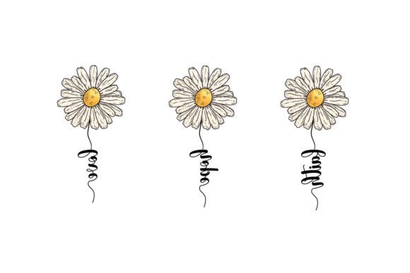 Faith Hope Love Daisy: Christian Graphics & Illustrations