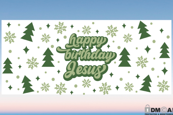 Happy Birthday Jesus 16oz Libbey Cup SVG: Graphics & Print Templates