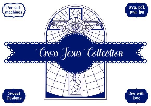 Jesus on the Cross Tag: Graphics for Faith Crafts