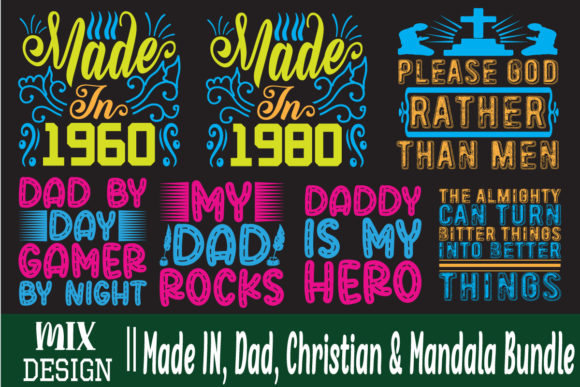 Made in, Dad, Christian Mandala Bundles for Branding